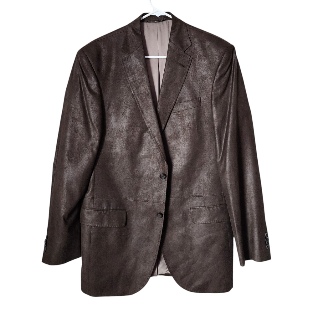 JACK VICTOR STUDIO 2‎ button brown blazer size 40L